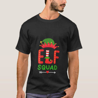 Womens Elf Squad Christmas Matching V Neck  T-shirt