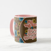 Women's Empowerment Retro jaren 60 en 70 Bloemen Mok (Voorkant links)