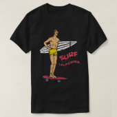 Womens Encinitas Surf Surfboard 60s T-shirt (Design voorkant)