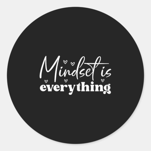 Womens Everything Is Mindset Insrational Mind Moti Ronde Sticker (Voorkant)