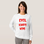 Women's Evil wint altijd basic T-shirt met lange m (Voorkant volledig)