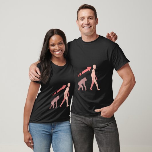 Womens Evolution science human man ape monkey hist T-shirt (Unisex)