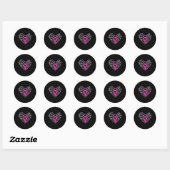 Womens Faith Hope Love Breast Cancer Awareness N Ronde Sticker (Vel)