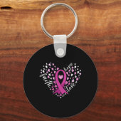 Womens Faith Hope Love Breast Cancer Awareness N Sleutelhanger (Voorkant)