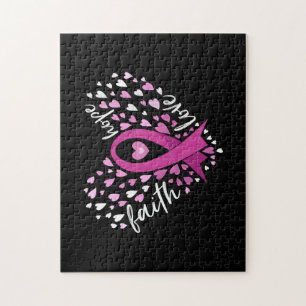 Womens Faith Hope Love Breast Cancer Awareness Pin Legpuzzel