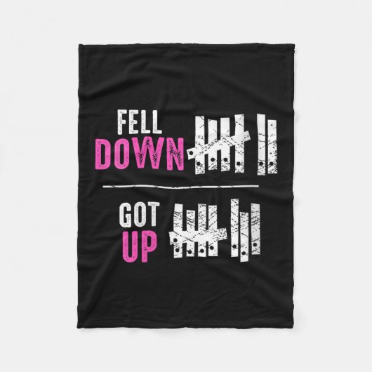 Womens Fell Down Got Up Motivational Funny Sitive  Fleece Deken (Voorkant)