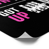 Womens Fell Down Got Up Motivational Funny Sitive Poster (Hoek)