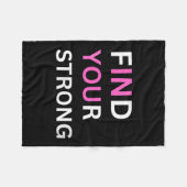 Womens Find Your Strong, In You! V-neck Fleece Deken (Voorkant (Horizontaal))