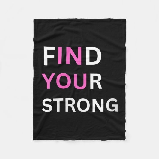 Womens Find Your Strong, In You! V-neck Fleece Deken (Voorkant)