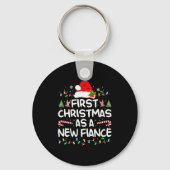 Womens First Christmas With My Hot New Fiance Enga Sleutelhanger (Voorkant)