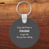 Womens First Name Deborah Funny Quote If You Don't Sleutelhanger (Voorkant)