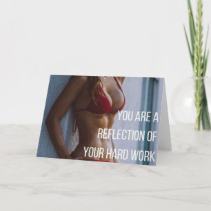 Women's Fitness Inspirerend woorden - Hard werken Kaart