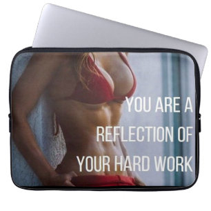 Women's Fitness Inspirerend woorden - Hard werken Laptop Sleeve