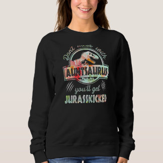 Womens Flowers Rex Dinosaurs tante Saurus Family M Trui