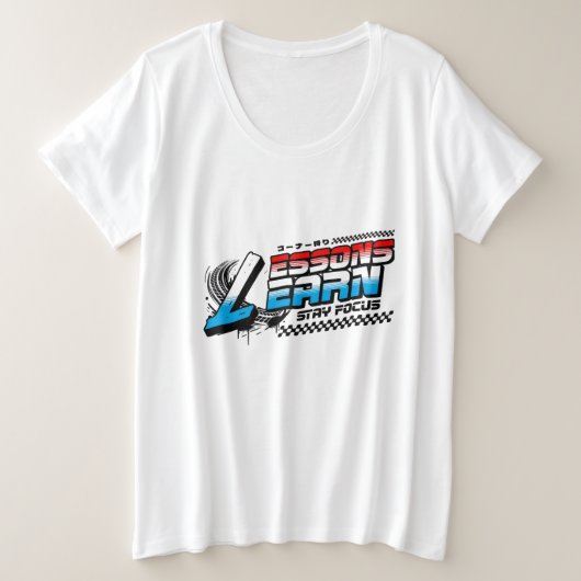 WOMEN'S FOCUS LESSONS LEARN PLUS SIZE TEE (Design devant)