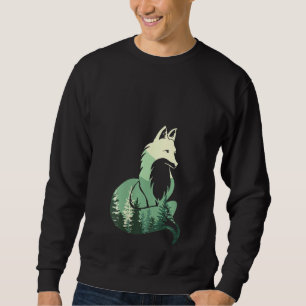 Womens Fox Hunter Animal Silhouette Hunt Trui