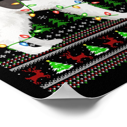 Womens Fox Terrier Dog Ugly Christmas Sweaters Hol Poster (Hoek)