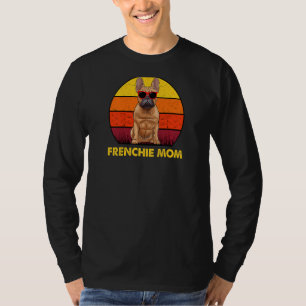 Womens Frenchie Ma Retro Sunset zonnebrillen Vrouw T-shirt