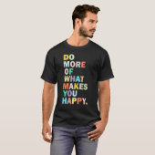 Women's Fun Happy Letter Printed T-shirt (Voorkant volledig)