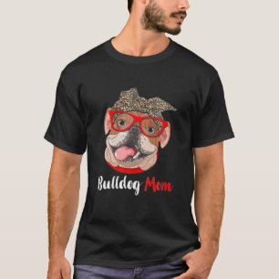 Womens Funny Bulldog Mam Hondenliefhebbers - Moede T-shirt