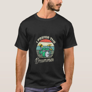 Womens Funny Rock Music Band Drum Player Retro Vin T-shirt
