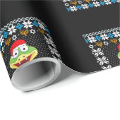 Womens Funny UGLY Hanukkah Kerstmis Pajama Snake Cadeaupapier (Rol Hoek)