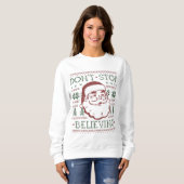 Womens Funny Ugly Santa KerstSweater Trui (Voorkant volledig)