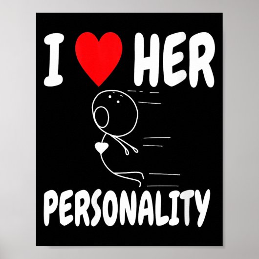 Women's Funny Valentine's Day Couple Matching I Lo Poster (Voorkant)