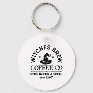 Womens Funny Witch Pet Witches Brew Coffee Hwe Sleutelhanger