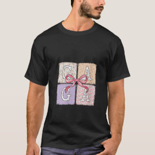 Womens Gaga Flowers Coquette Bow Schattige Mom Oma T-shirt