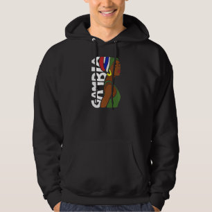 Womens Gambia Gambian Flag Banjul Black African He Hoodie