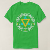 Womens Geheime joodse ruimtaserkorps Mazel ov Fu T-shirt (Design voorkant)