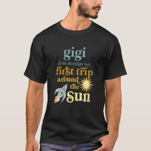 Womens Gigi Buitenspatie 1e verjaardag eerste reis T-shirt