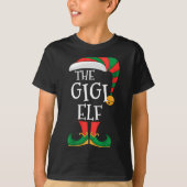 Womens Gigi Elf Xmas Matching Pajamas Group Christ T-shirt (Voorkant)
