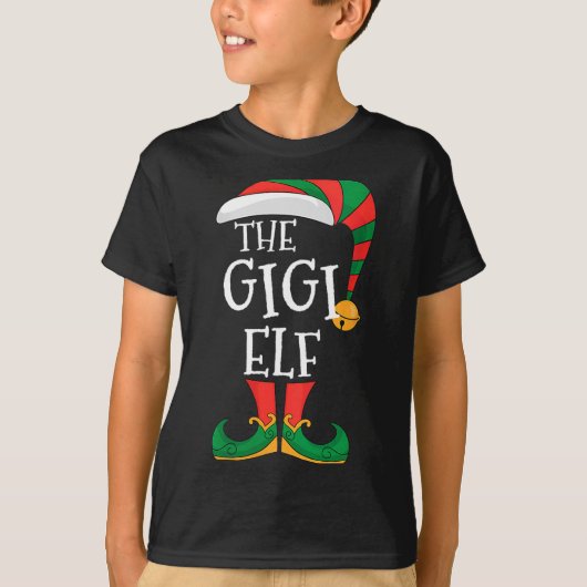 Womens Gigi Elf Xmas Matching Pajamas Group Christ T-shirt (Voorkant)