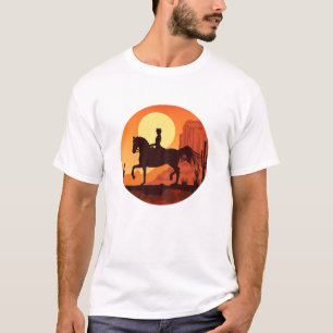 Womens Girl Graphic Western Riding Horse Equestria T-shirt