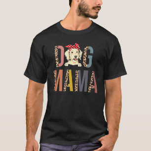 Womens Goldendoodle Mama Leopard Print Hond Mam Mo T-shirt