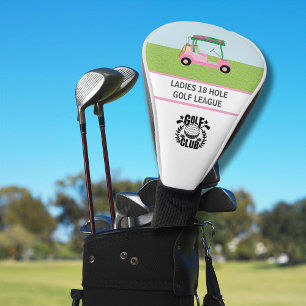 Women's Golf League Roze Winkelwagen Logo Bericht Golfheadcover