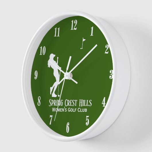 Women's Golf Two Lines Personal Text Horloge (Angle)