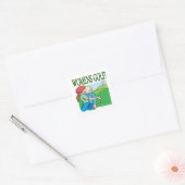 Womens Golf Vierkante Sticker (Envelop)