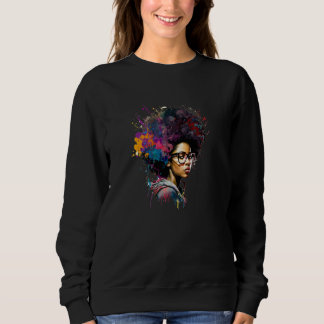 Womens Graffiti Afro Black Women African American  Trui