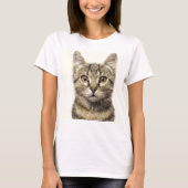Womens Grafisch Kat Tee Shirt (Voorkant)