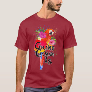 Womens Grand Cayman Islands Parrot T-shirt