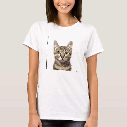 Womens Graphic Cat Tee shirt (Voorkant)