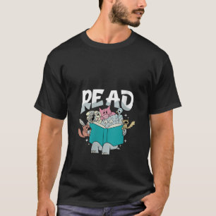 Womens Grappig Leraar Bibliotheek Lees Boek Duif W T-shirt