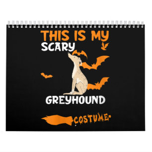 Womens Greyhound Brindle Costume Halloween Lazy Kalender