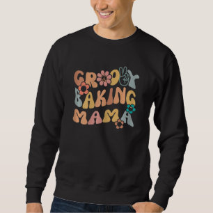 Womens Groovy Baking Mama Retro Groovy Koking Bak Trui