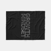 Womens Growth Mindset Motivation And Insrational V Fleece Deken (Voorkant (Horizontaal))