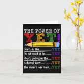 Womens Growth Mindset Teacher Motivational Sitive  Kaart (Gele Bloem)