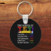 Womens Growth Mindset Teacher Motivational Sitive  Sleutelhanger (Voorkant)